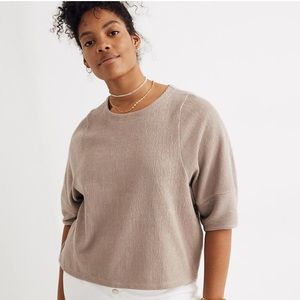 Madewell Ottoman Jacquard Button-back Top